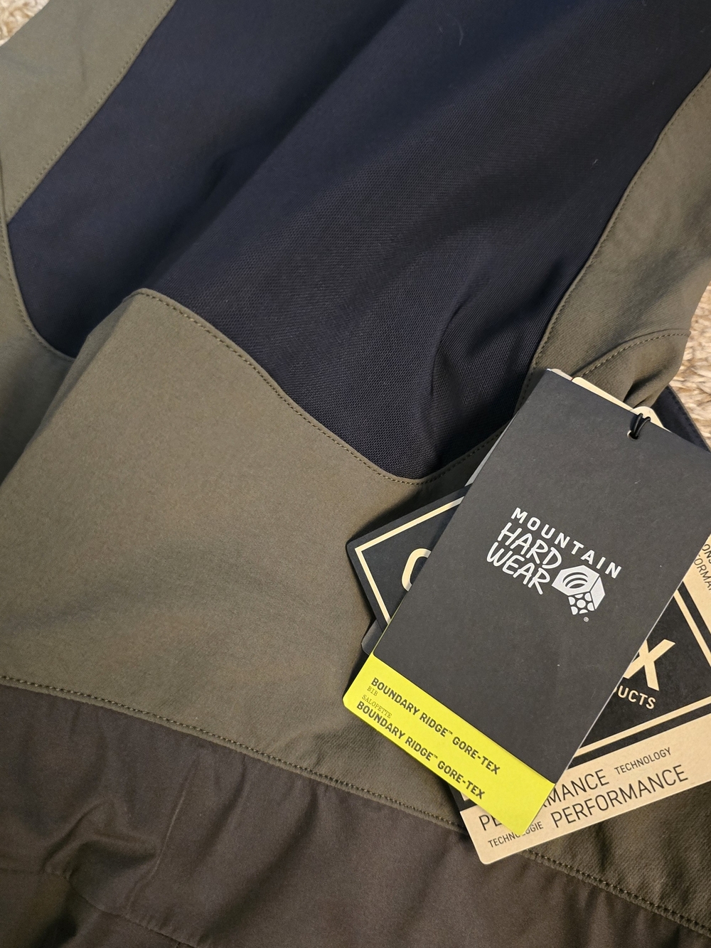 Ski Pants Mountain Hardwear Olive Green GORE-TEX Cargo Bib Pants ***Brand New*** - Picture 3 of 7